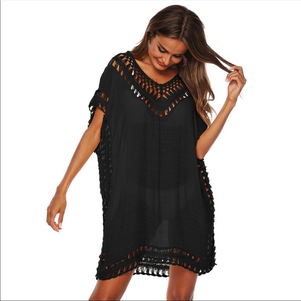 LAST ONE! Black Beach Coverup
